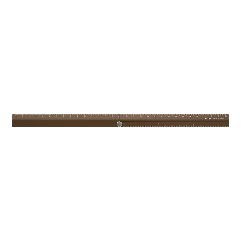 Brown Aluminium Multi Ruler 30cm