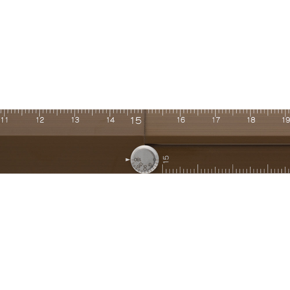 Brown Aluminium Multi Ruler 30cm