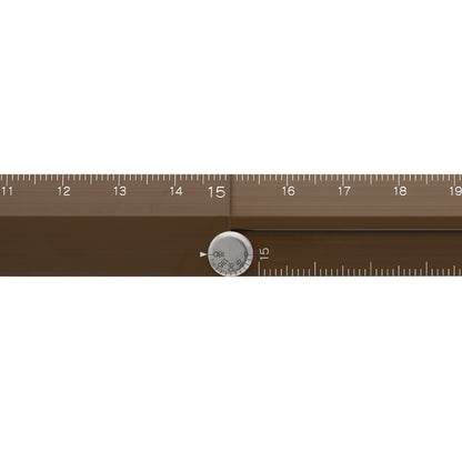 Brown Aluminium Multi Ruler 30cm