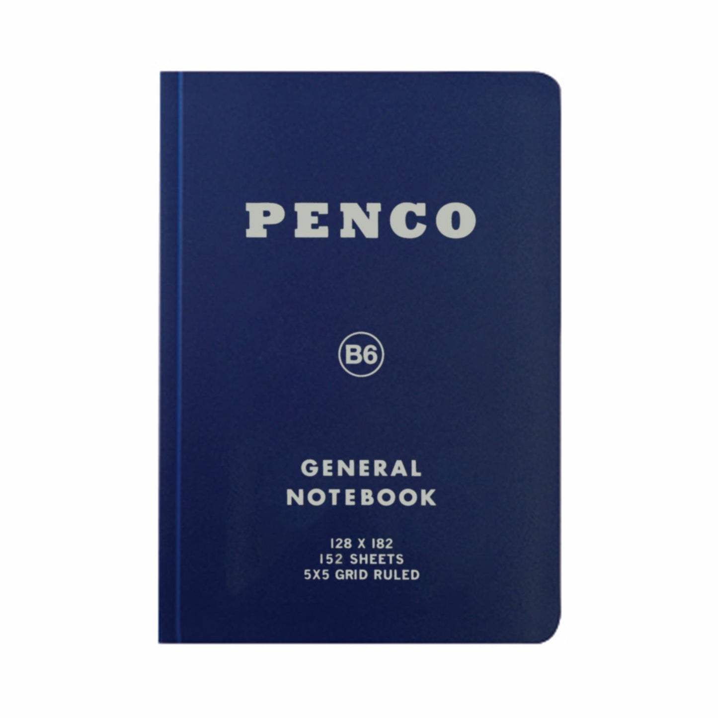 Navy Blue, Penco Softcover Notebook, 5mm Grid
