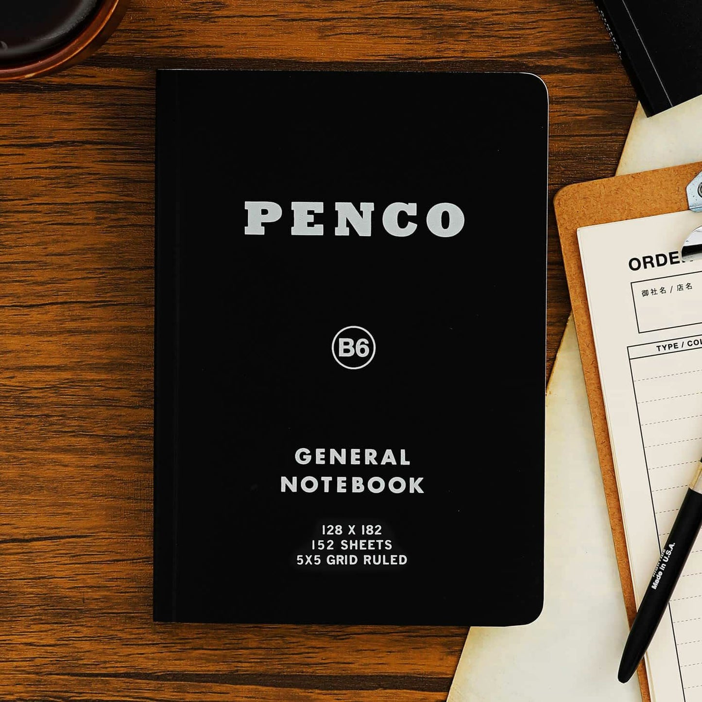 Navy Blue, Penco Softcover Notebook, 5mm Grid