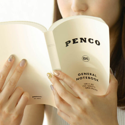 Navy Blue, Penco Softcover Notebook, 5mm Grid