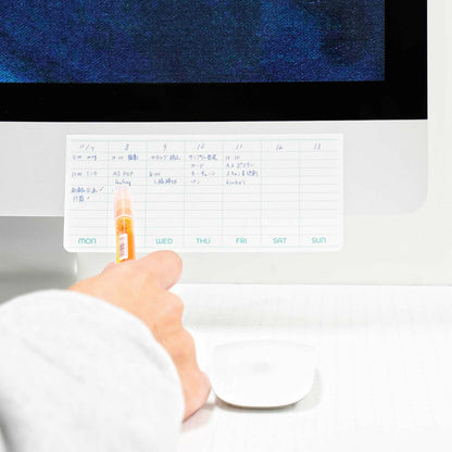 Weekly Planner, Yellow Horizontal, Penco Sticky Memo Pad