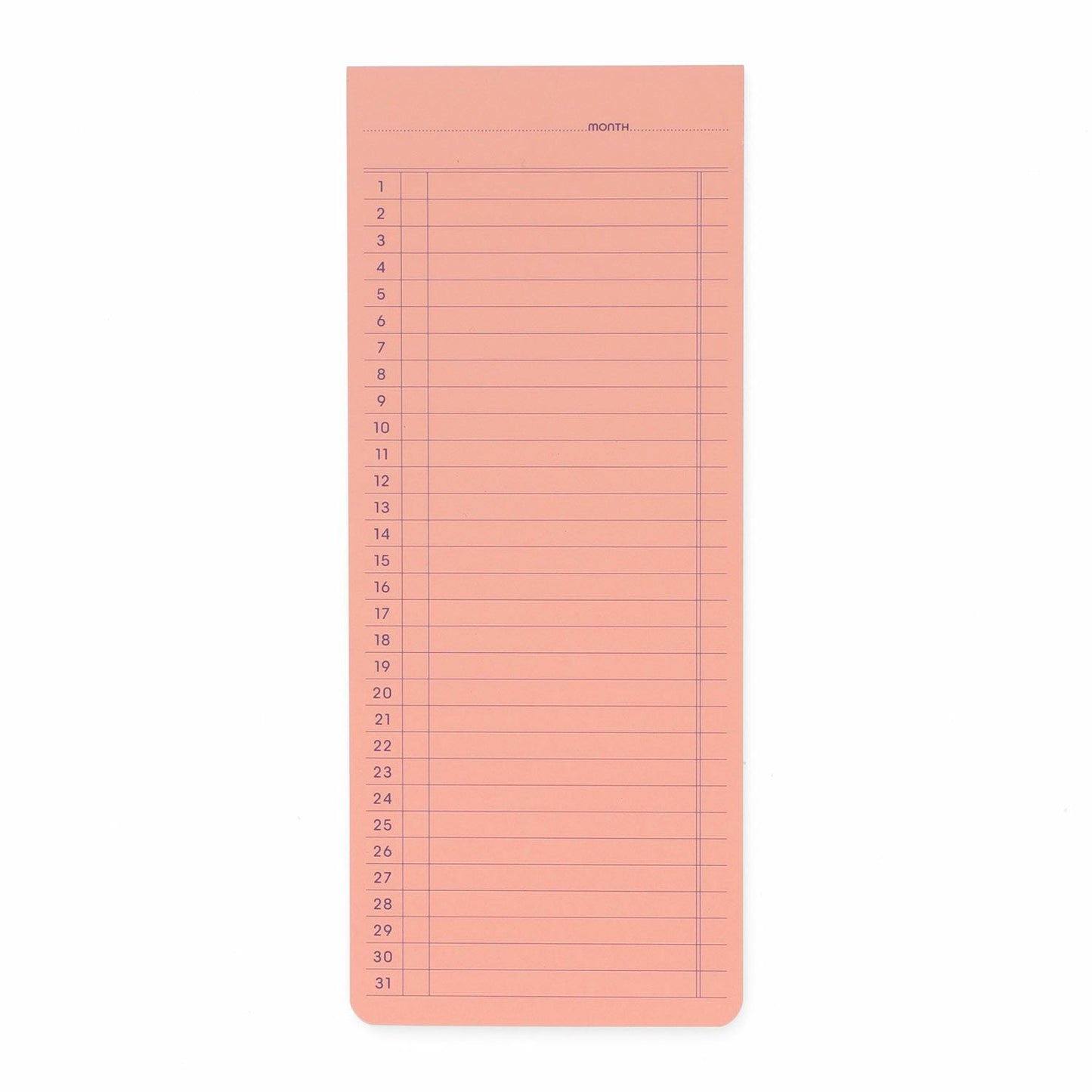 Monthly Planner, Pink Vertical, Penco Sticky Note