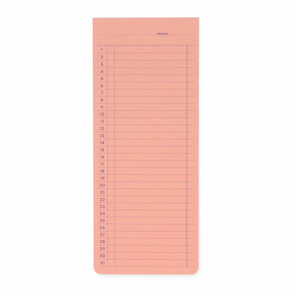 Monthly Planner, Pink Vertical, Penco Sticky Note