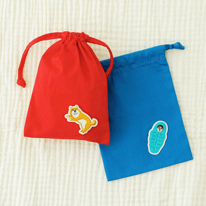 Shiba, New Retro Embroidery Sticker