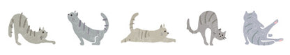 PLUS, Stretching Cat, Deco Rush Decorative Tape, 6mm x 4m