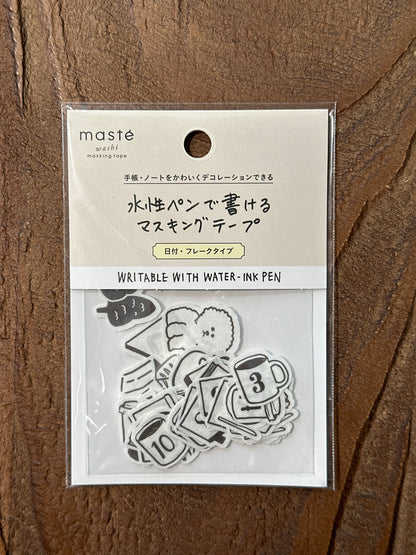 Hand Drawing Date, masté Flake Masking Tape