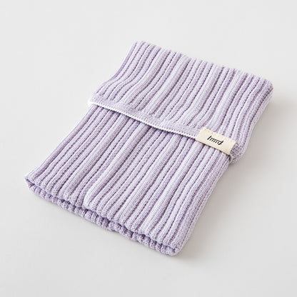 Light Purple, Knitted Book Band with Pockets, A6 ～ B6