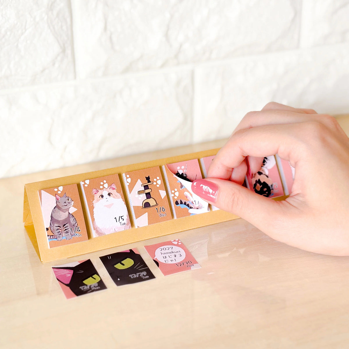 [Pre-Order] himekuri, Cat, 2027 Sticky Note Calendar