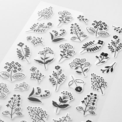 midori, Monotone Flower, Sticker Collection - Two Sheets