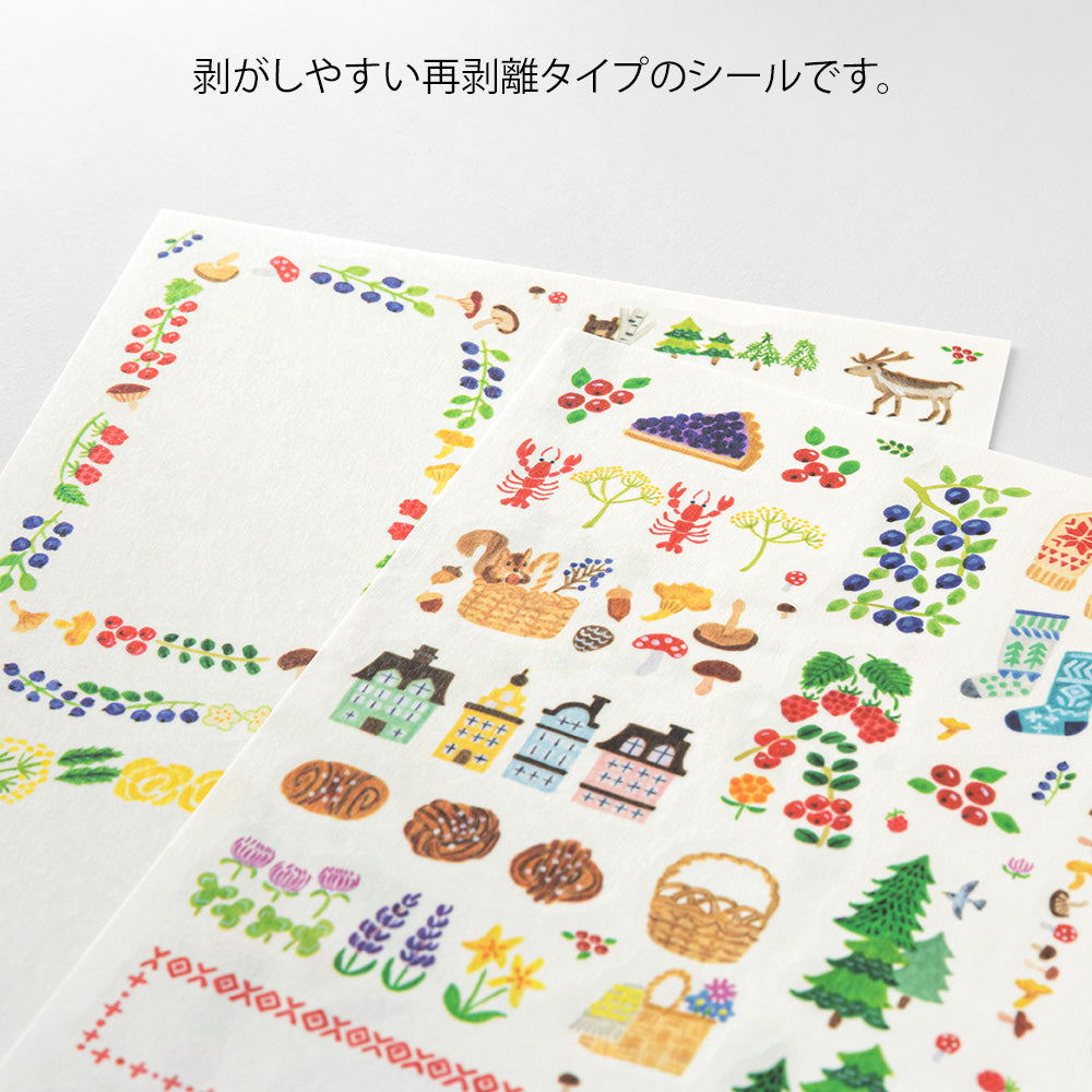 Scandinavia, 2 Sheets Sticker, Yuru Log