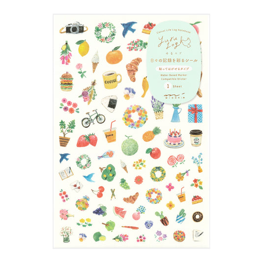 Motif, 1 Sheet Sticker, Yuru Log