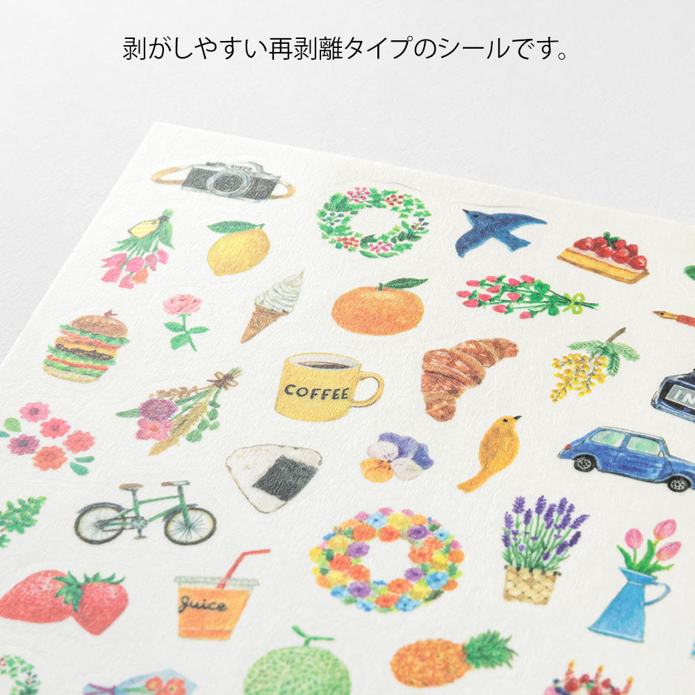 Motif, 1 Sheet Sticker, Yuru Log