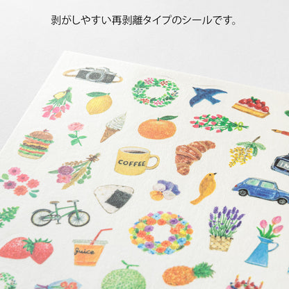 Motif, 1 Sheet Sticker, Yuru Log