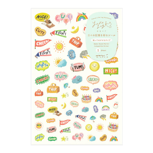 Feeling, 1 Sheet Sticker, Yuru Log