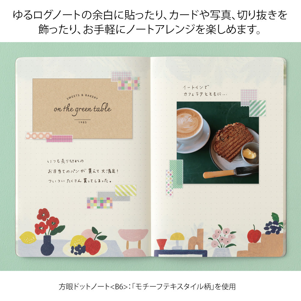 Collage Tape, 2 Sheets Sticker, Yuru Log