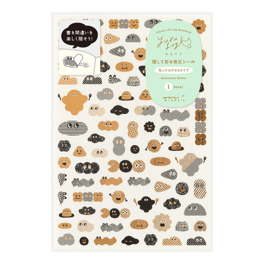 Camouflage Mini Monster, 1 Sheet Sticker, Yuru Log