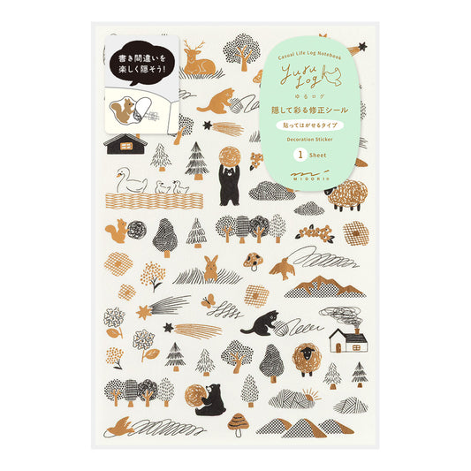 Camouflage Forest, 1 Sheet Sticker, Yuru Log