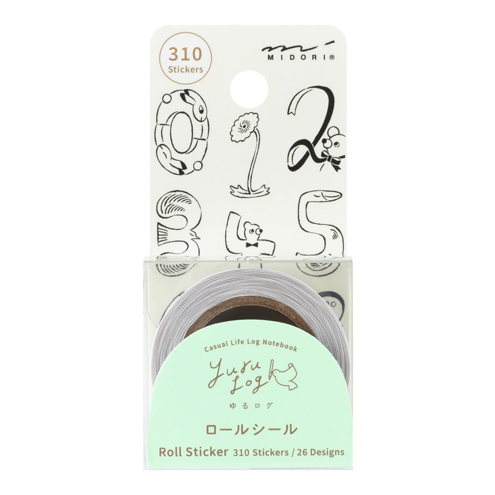 Numbers, Roll Sticker, Yuru Log