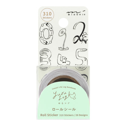 Numbers, Roll Sticker, Yuru Log