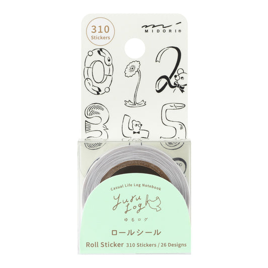 Numbers, Roll Sticker, Yuru Log