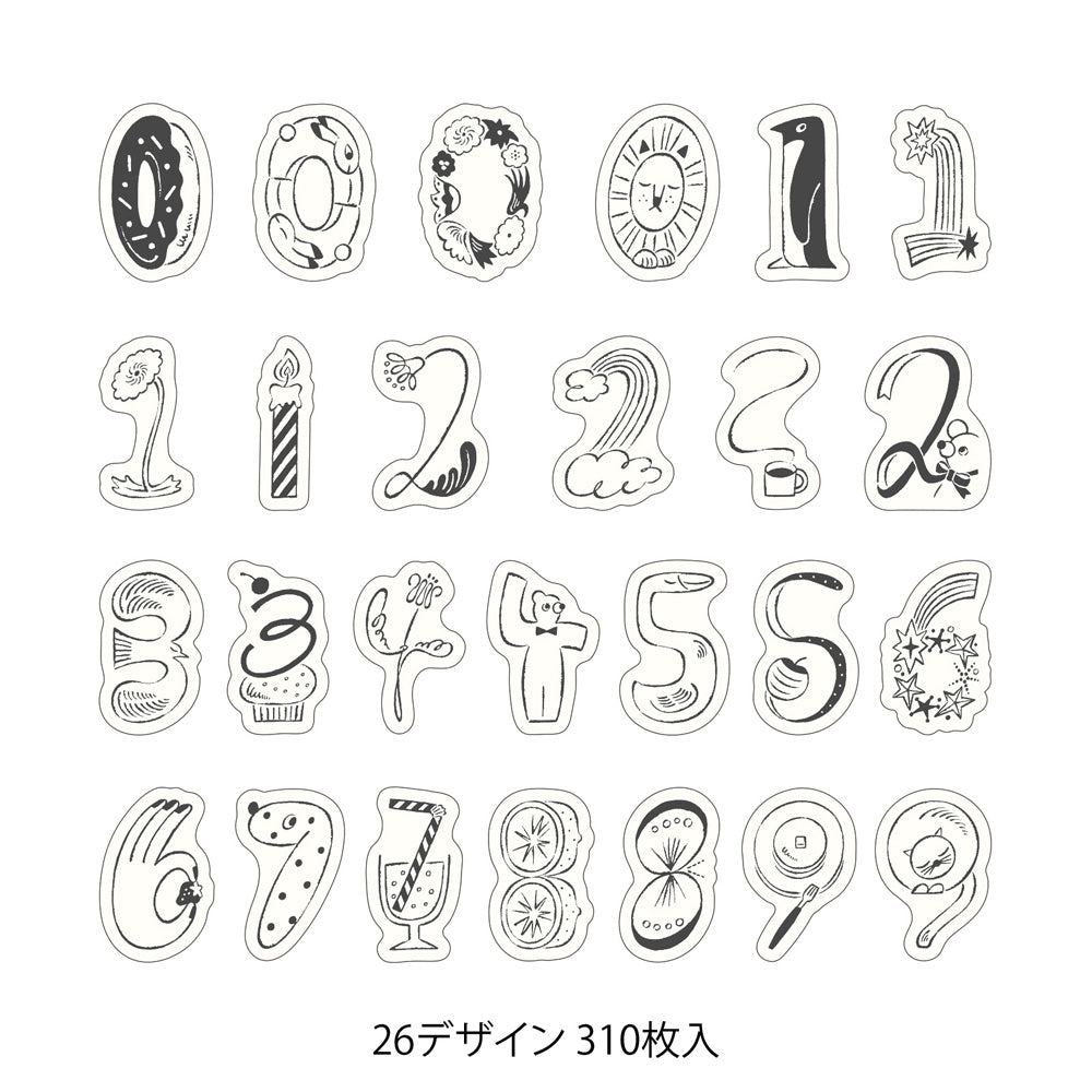 Numbers, Roll Sticker, Yuru Log