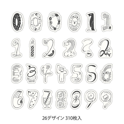 Numbers, Roll Sticker, Yuru Log