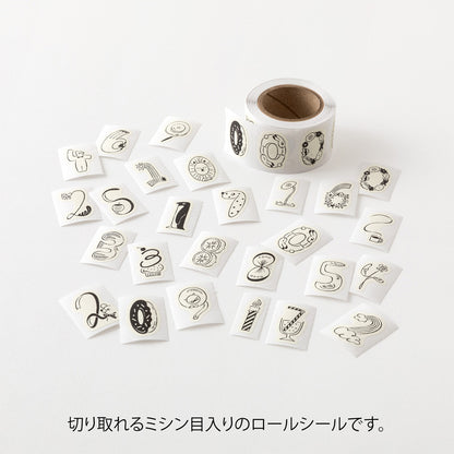 Numbers, Roll Sticker, Yuru Log