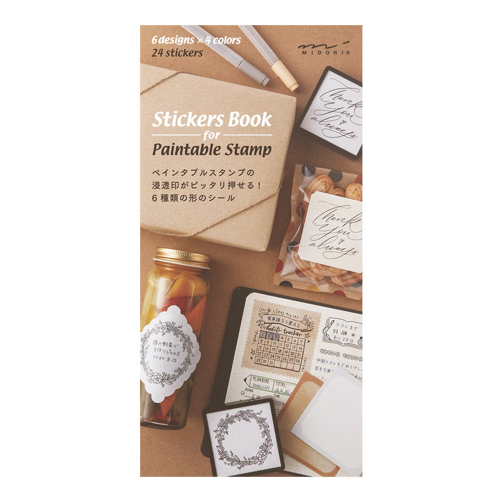 midori, Natural Colors, Stickers Book for Paintable Stamp Penetration Type