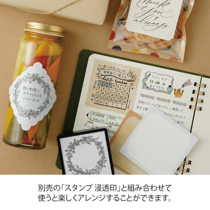 midori, Natural Colors, Stickers Book for Paintable Stamp Penetration Type