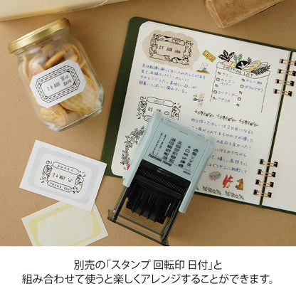 midori, Natural Colors, Stickers Book for Paintable Stamp Rotating Type