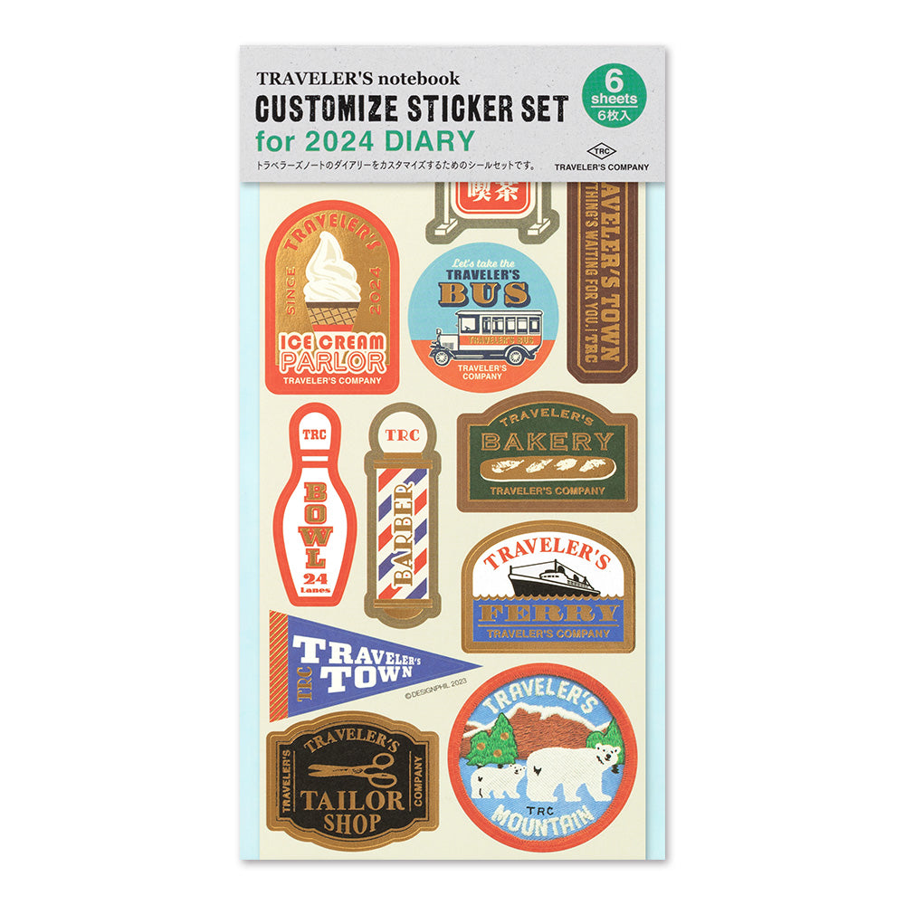 TRAVELER'S notebook, Customized Sticker Set for Diary 2024