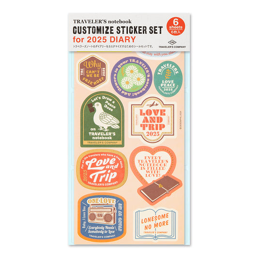 TRAVELER'S notebook, Customized Sticker Set for Diary 2025