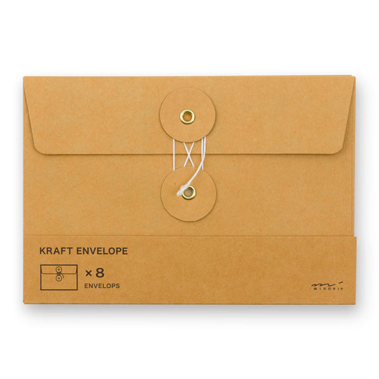 KRAFT ENVELOPE, [M] Horizontal with String Orange