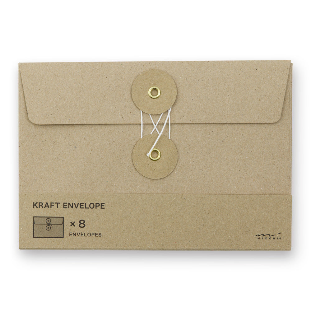 KRAFT ENVELOPE, [M] Horizontal with String Brown