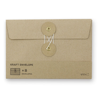 KRAFT ENVELOPE, [M] Horizontal with String Brown