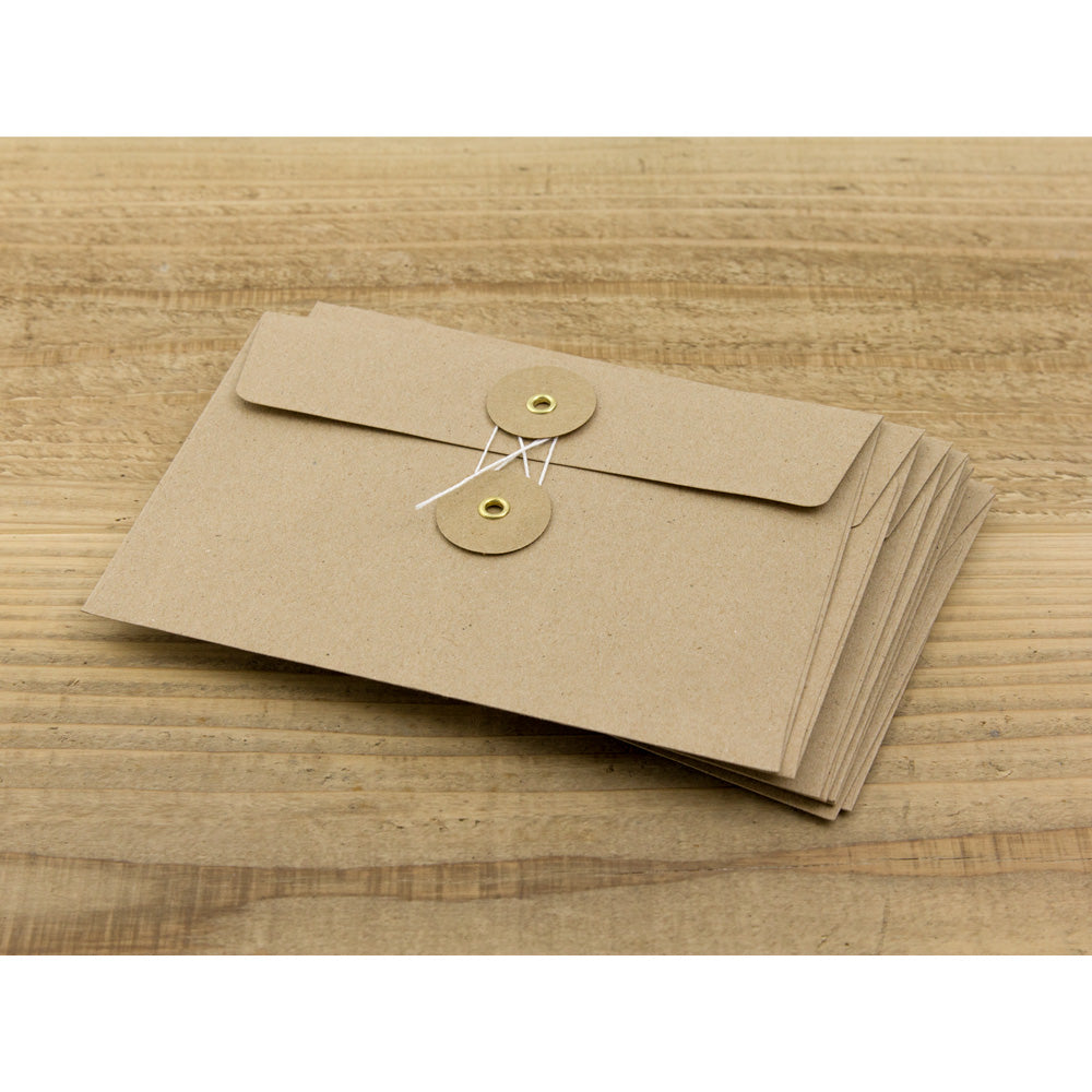 KRAFT ENVELOPE, [M] Horizontal with String Brown