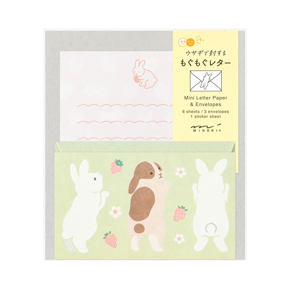 Hungry Rabbit, Mini Letter Paper and Envelopes with Stickers