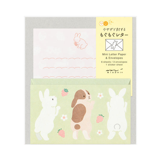 Hungry Rabbit, Mini Letter Paper and Envelopes with Stickers