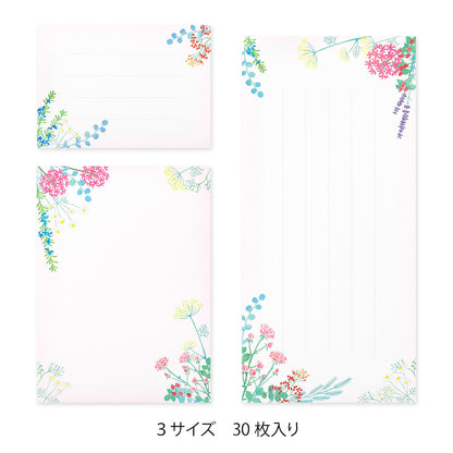 midori, Bouquet, 3-size Assorted Message Pad