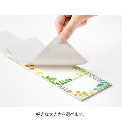 midori, Botanical, 3-size Assorted Message Pad