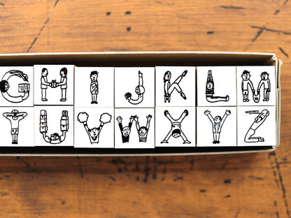 Human Alphabet Stamp, Hoshino Shiho x 36 Sublo