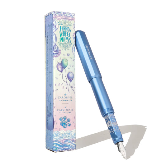 [Limited Edition 2025] Blue Revelry, Aluminium Carousel Fountain Pen, Fine / Medium Nib