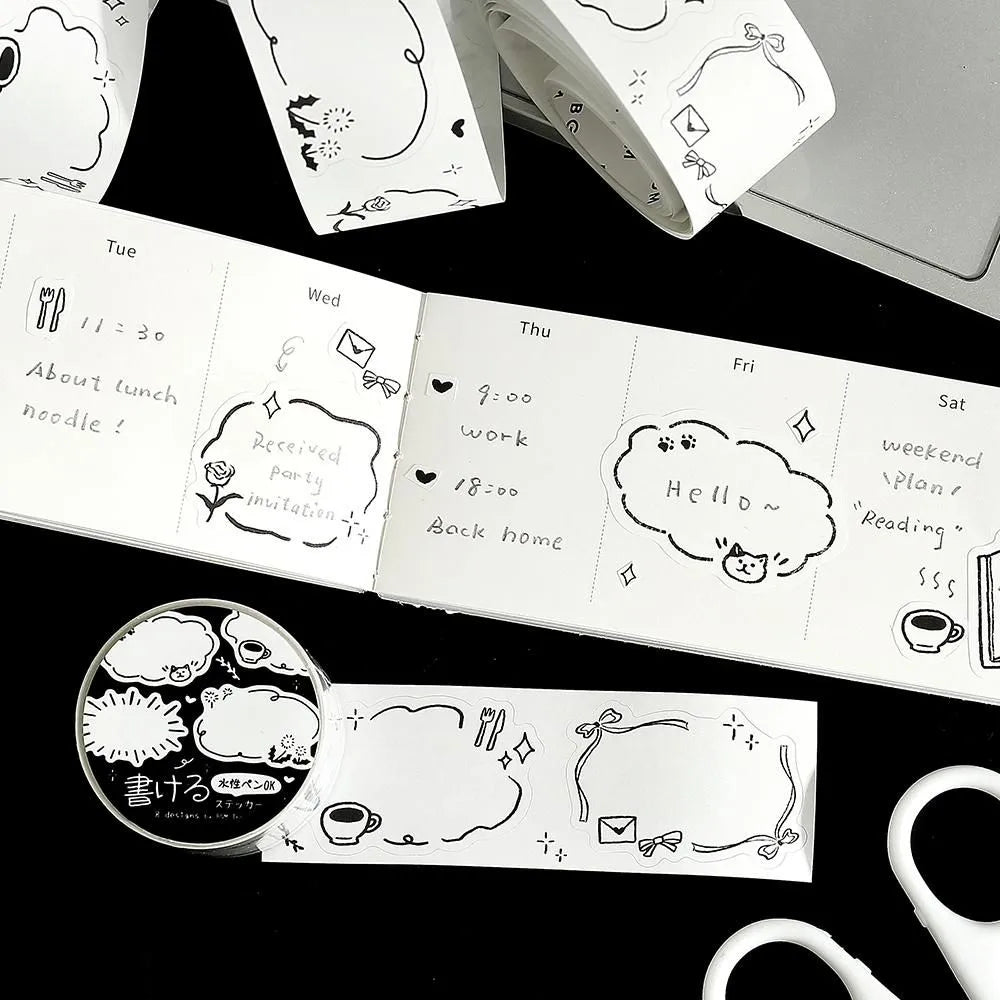 Sketch, Writable Sticker, Roll Sticker, 30mm x 3m