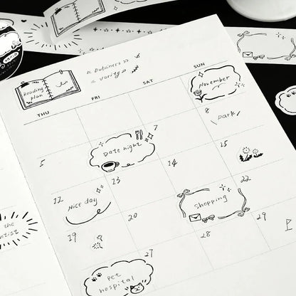 Sketch, Writable Sticker, Roll Sticker, 30mm x 3m