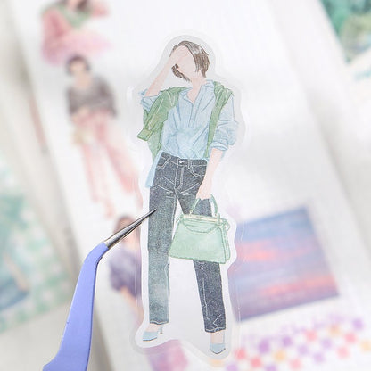 BGM, Watercolor Character．Green, Coordinate Stickers