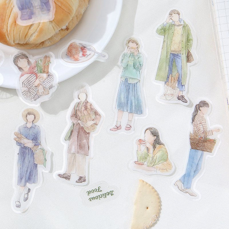 BGM, Watercolor Character．Bakery, Coordinate Stickers