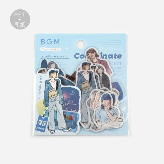 BGM, Line-Drawing Character．Boyish, Coordinate Stickers