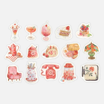 Cafe à la mode・Red (喫茶アラモード・赤), Stickers